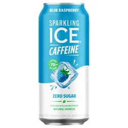 Sparkling ICE Caffeine Blue Raspberry 16 fl oz Cans