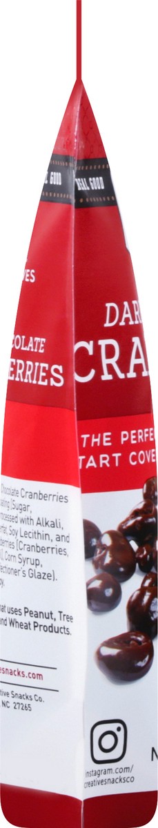 slide 6 of 13, Creative Snacks Dark Chocolate Cranberries 3.5 oz, 3.5 oz