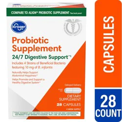 Kroger 24/7 Digestive Support Probiotic Supplement Capsules