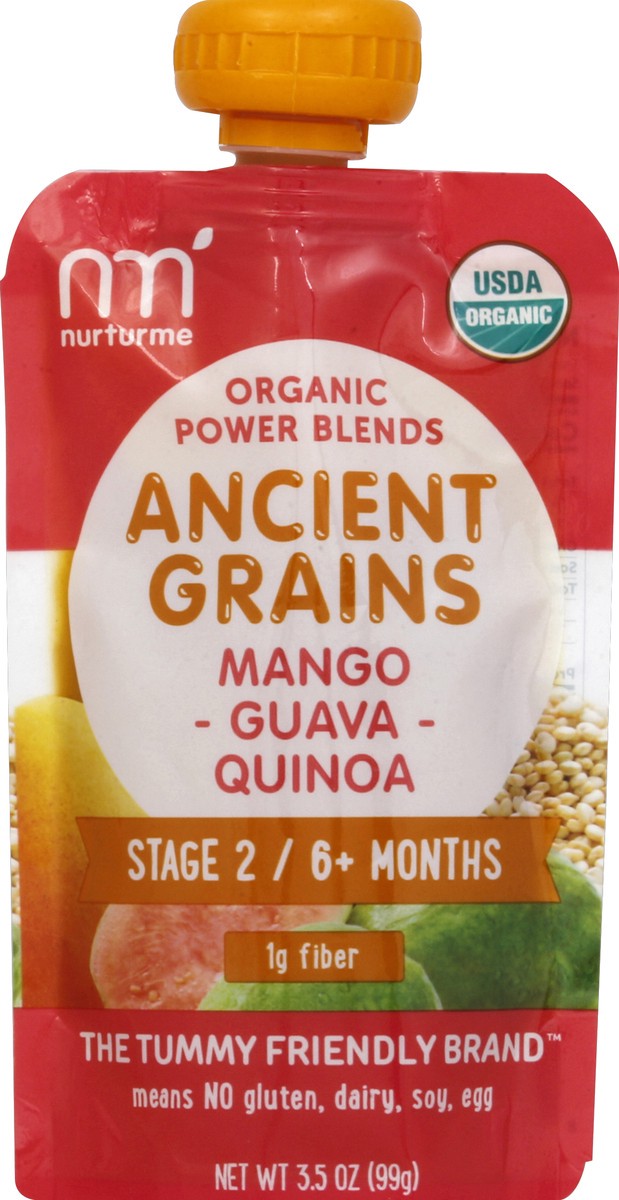 slide 2 of 2, NurturMe Power Blends With Ancient Grains, Mango, Guava, Quinoa, 3.5 oz