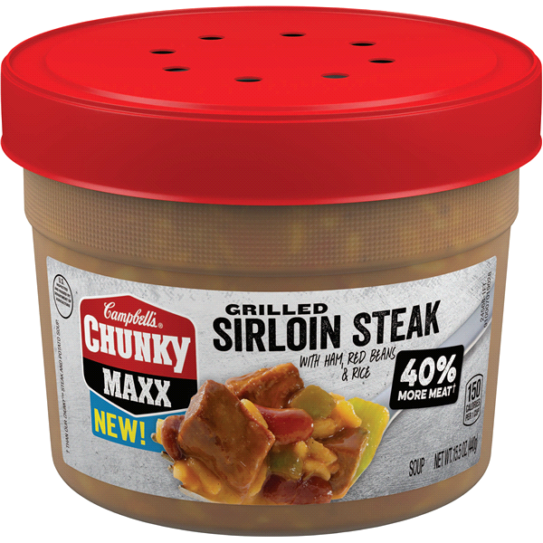 slide 1 of 1, Campbell's Chunky Maxx Grilled Steak Soup, 15.5 oz