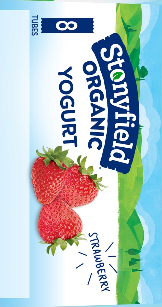 slide 6 of 8, Stonyfield Organic Kids Strawberry Lowfat Yogurt Tubes, 8 Ct, 8 ct