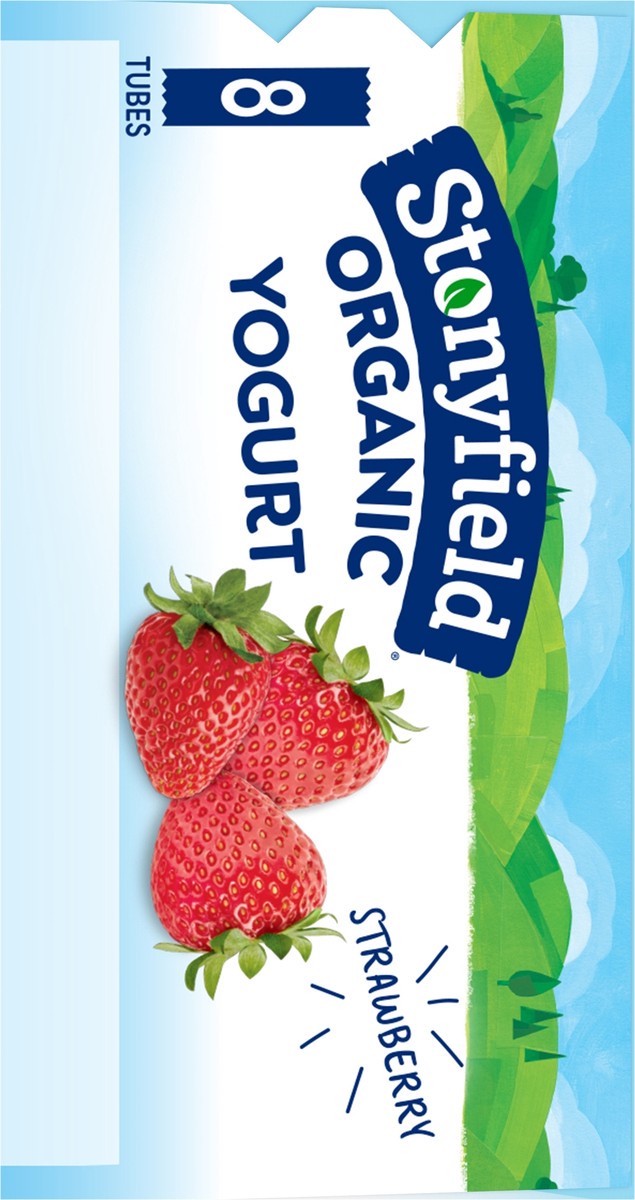 slide 7 of 8, Stonyfield Organic Kids Strawberry Lowfat Yogurt Tubes, 8 Ct, 8 ct