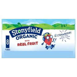 Stonyfield Organic Reduced Fat Strawberry Yogurt 8 - 2 oz Tubes