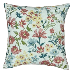 Floral Jacquard Pillow - 18x18 in