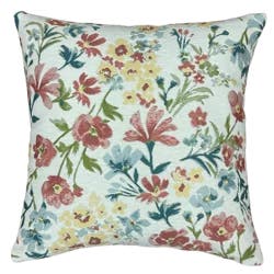Floral Jacquard Pillow - 18x18 in