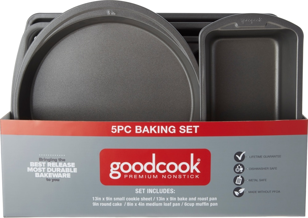 slide 1 of 1, Good Cook Goodcook Premium Nonstick Bakeware Set, 5 ct