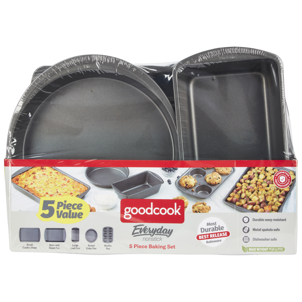 slide 1 of 6, Good Cook Goodcook Premium Nonstick Bakeware Set, 5 ct