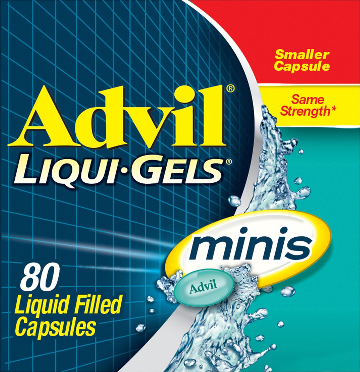 slide 7 of 9, Advil Liqui-Gel Minis Pain Reliever & Fever Reducer Gelcaps - Ibuprofen (NSAID) - 80ct, 80 ct