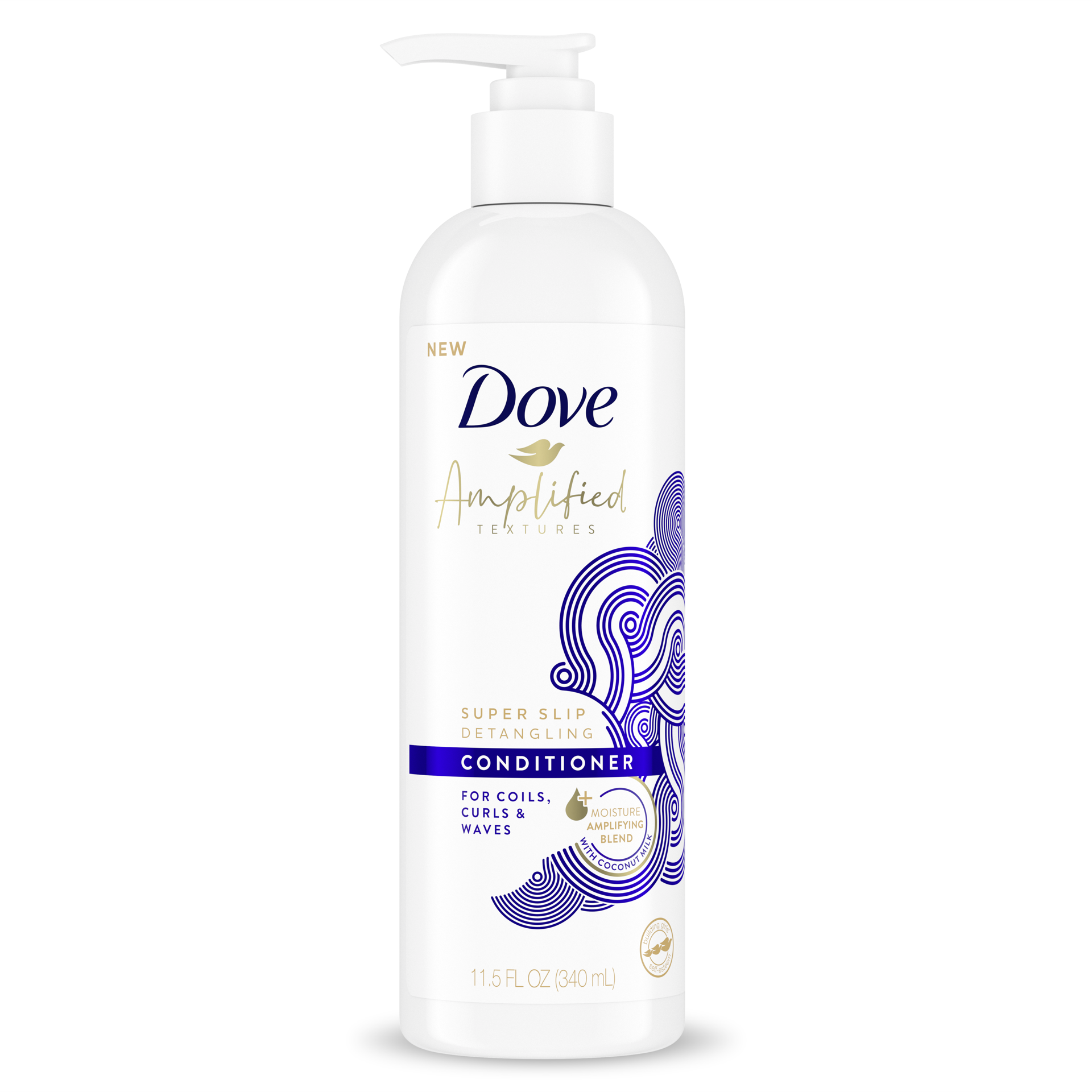 slide 6 of 6, Dove Amplified Textures Deep Moisture Detangling Conditioner Coconut Milk Hair, 11.5 oz, 11.5 oz