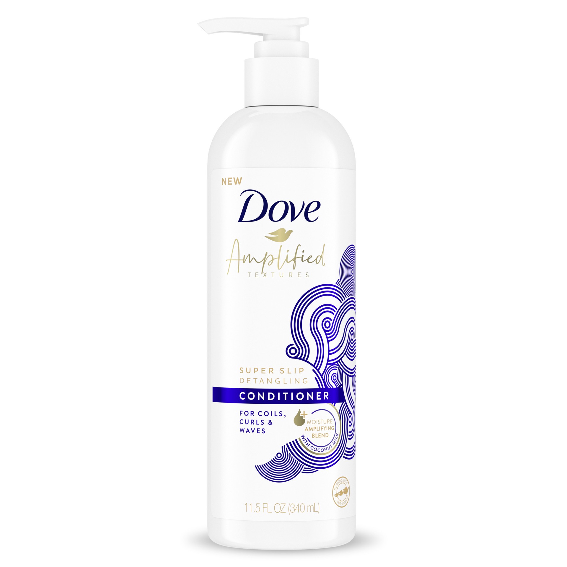 slide 1 of 6, Dove Amplified Textures Deep Moisture Detangling Conditioner Coconut Milk Hair, 11.5 oz, 11.5 oz