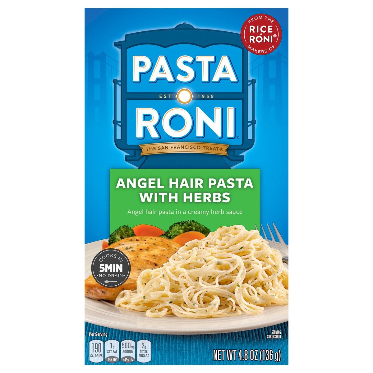 slide 4 of 13, Pasta Roni Angel Hair Pasta With Herbs, 4.8 oz