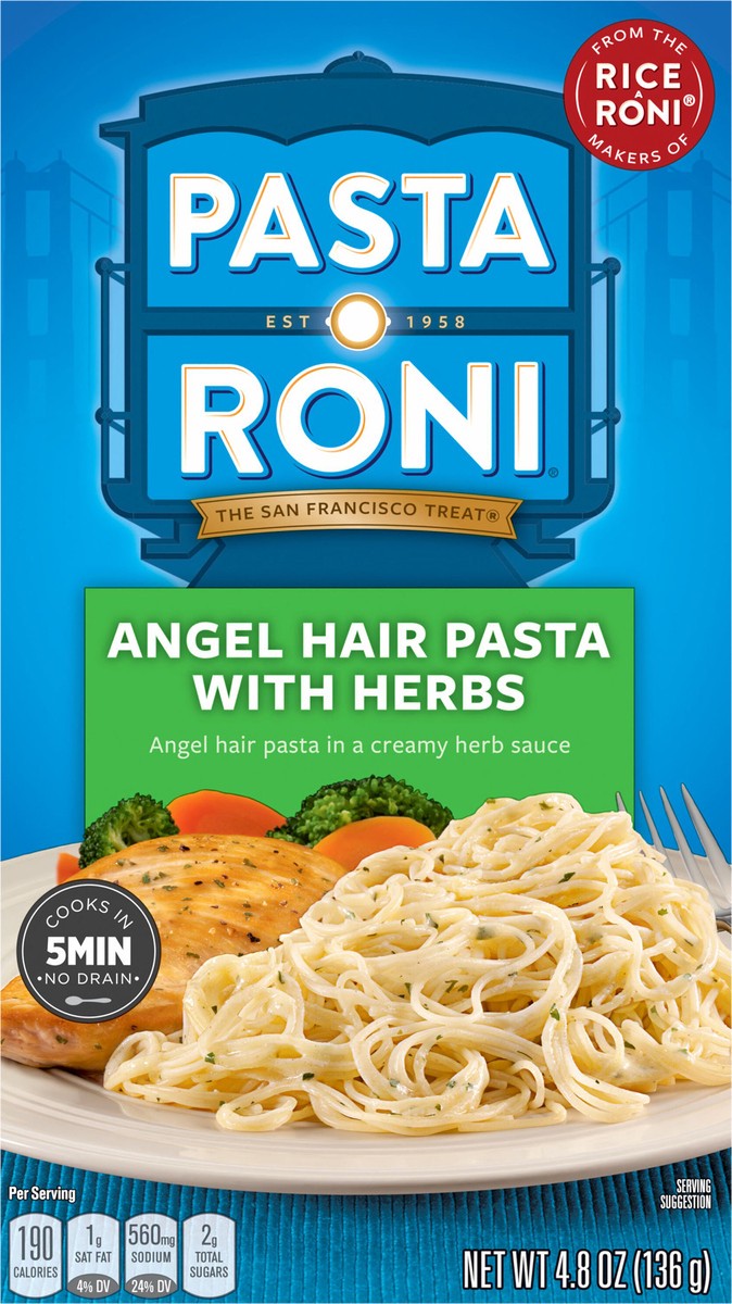 slide 5 of 13, Pasta Roni Angel Hair Pasta With Herbs, 4.8 oz