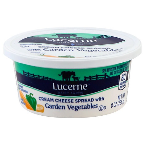 slide 1 of 1, Lucerne Cream Cheese Spread With Garden Vegetables, 8 oz