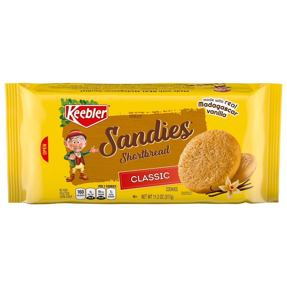 slide 1 of 1, Keebler Brands 06597 153331 Sandies Classic Cookies 11.2oz Overwr Everyday 11.2oz No PMT, 11.2 oz