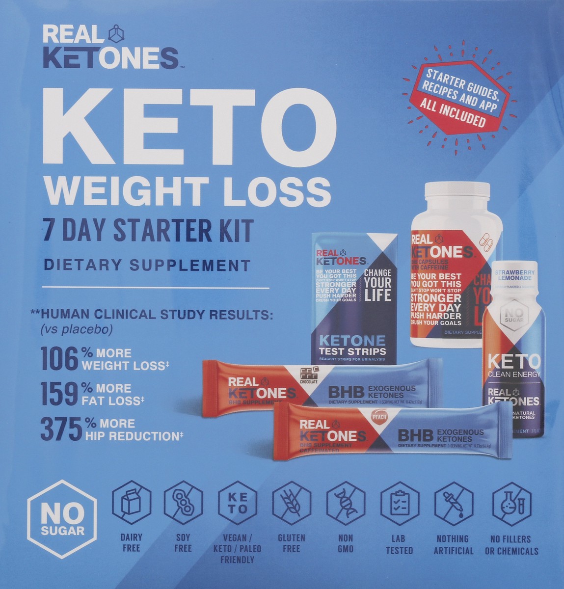 slide 1 of 9, Real Ketones 7-Day Starter Kit, 1 set