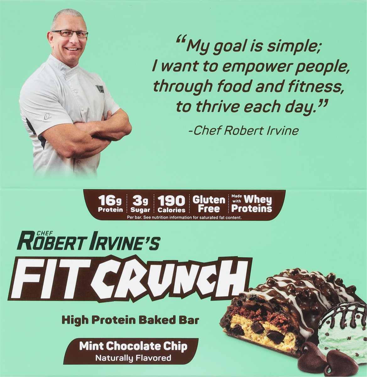 slide 8 of 13, Robert Irvine FitCrunch Mint Chocolate Chip Protein Bars 9 - 1.62 oz Bars, 9 ct