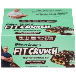 Robert Irvine FitCrunch Mint Chocolate Chip Protein Bars - 9 - 1.62 oz Bars