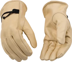 Kinco Grain Cowhide Driver Gloves with Pull-strap