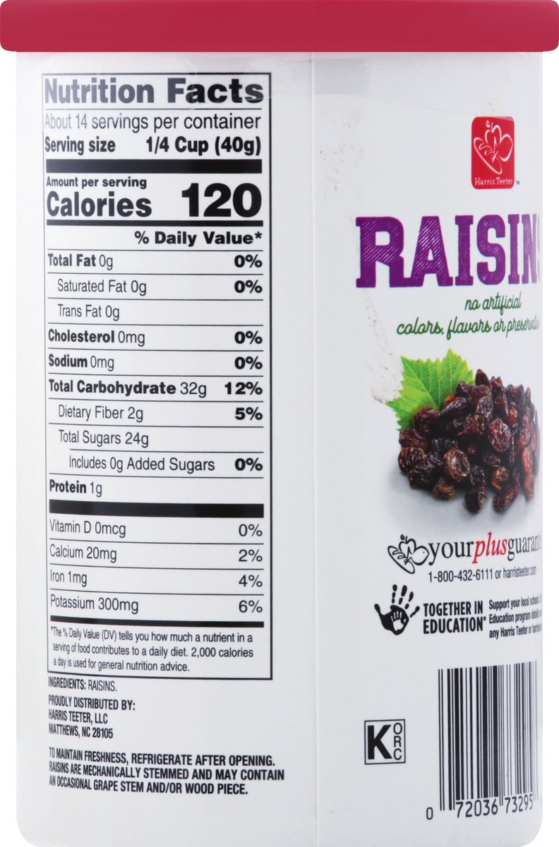 slide 2 of 11, Harris Teeter Raisins Canister, 1 ct