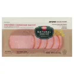 Hormel Natural Choice Fully Cooked Uncured Sliced Canadian Bacon 6 ct Zip-Pak