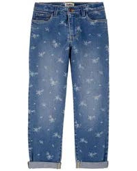 Oshkosh Kid Floral Print Iconic Denim Mom Jeans Babe Wash 5