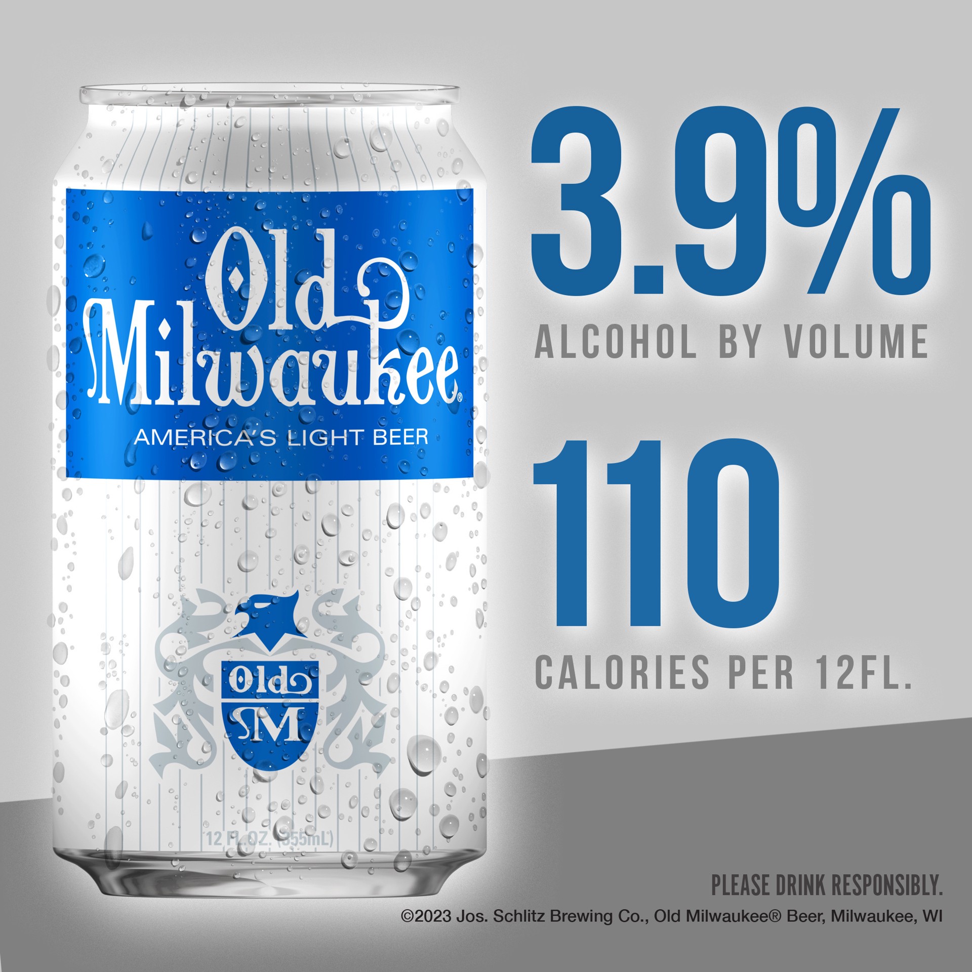 slide 2 of 3, Pabst Old Milwaukee Light Beer, 6 Pack, 16 fl oz Aluminum Cans, 3.9% ABV, Domestic Lager, 16 fl oz