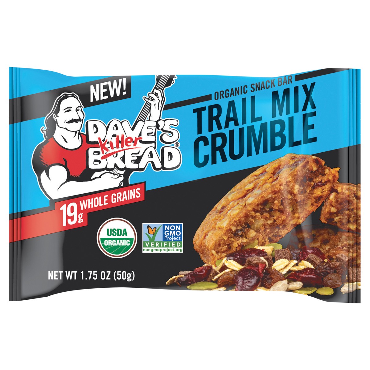 slide 1 of 11, Dave's Killer Bread Organic Trail Mix Crumble Snack Bar 1.75 oz,
