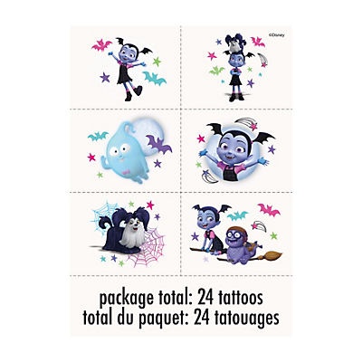 slide 1 of 1, Unique Industries Vampirina Tattoos, 24 ct