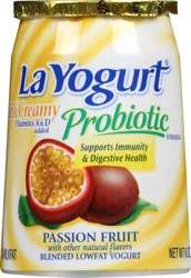 La Yogurt Rich & Creamy Low Fat Probiotic Passion Fruit Yogurt