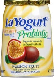 La Yogurt Rich & Creamy Low Fat Probiotic Passion Fruit Yogurt