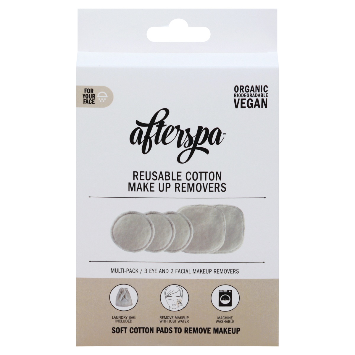 slide 1 of 1, AfterSpa Reusable Cotton Makeup Removers, 1 ct