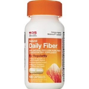 slide 1 of 1, CVS Health Natural Daily Fiber Capsules, 100 ct