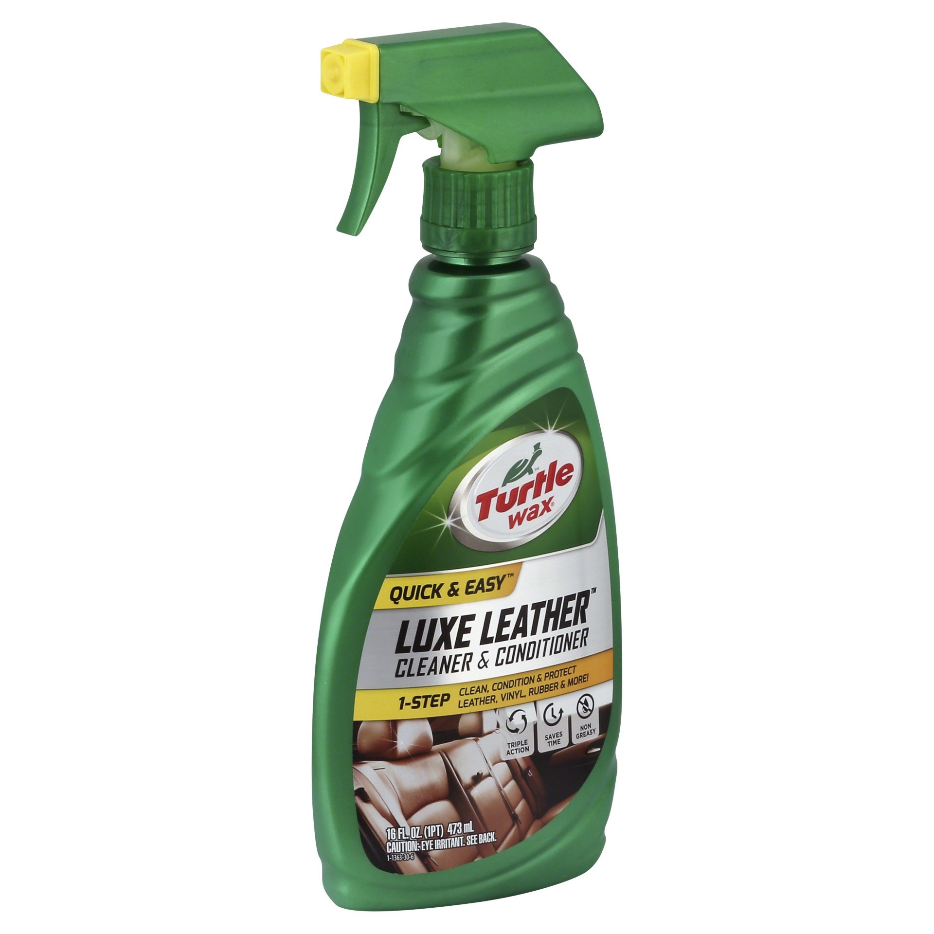 slide 1 of 1, Turtle Wax Quick & Easy Luxe Leather Cleaner & Conditioner, 16 fl oz