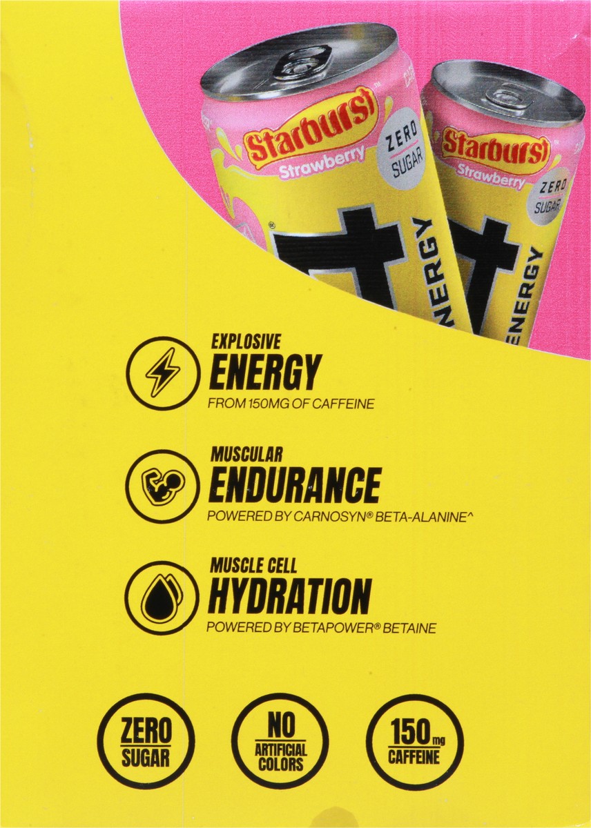 slide 8 of 9, C4 Sport Zero Sugar Performance Starburst Strawberry Energy Drink 4 - 12 fl oz Cans, 12 oz