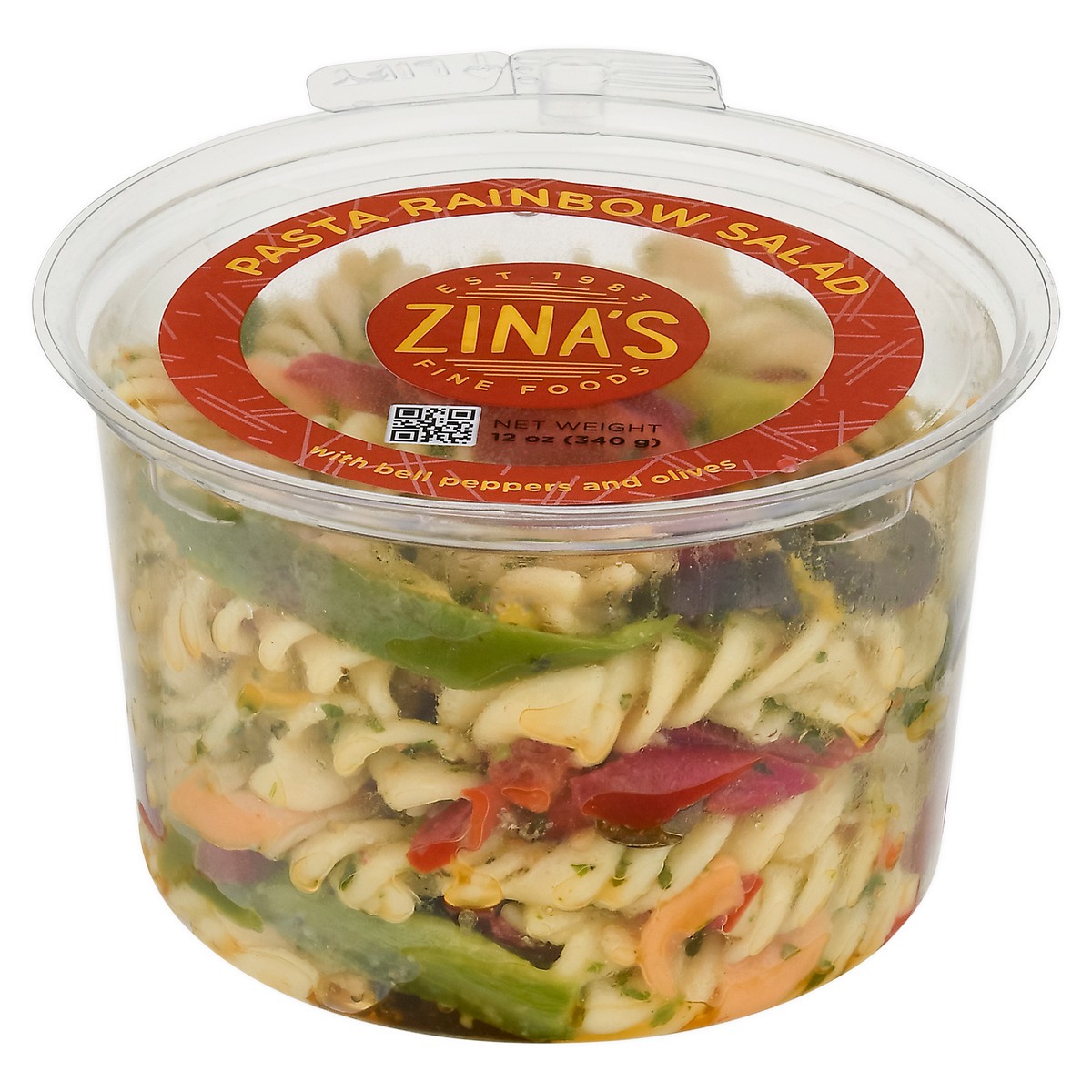 slide 1 of 13, Zina's Pasta Rainbow Salad with Bell Peppers and Olives 12 oz, 12 oz