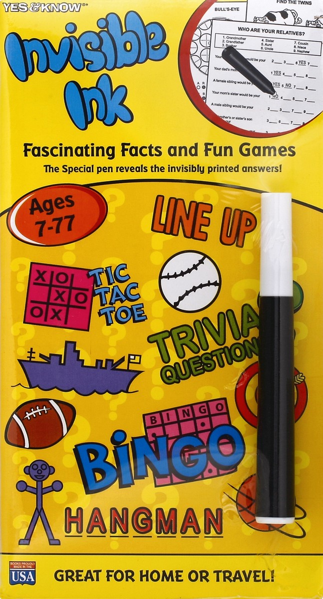 slide 3 of 4, Lee Yes & Know Invisible Ink, Fascinating Facts And Fun Games, Ages 7-77, 1 ct
