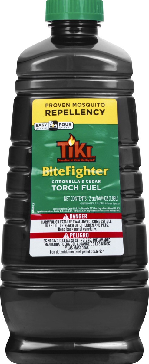 slide 9 of 9, Tiki Bite Fighter Citronella & Cedar Torch Fuel 2 qt, 64 oz