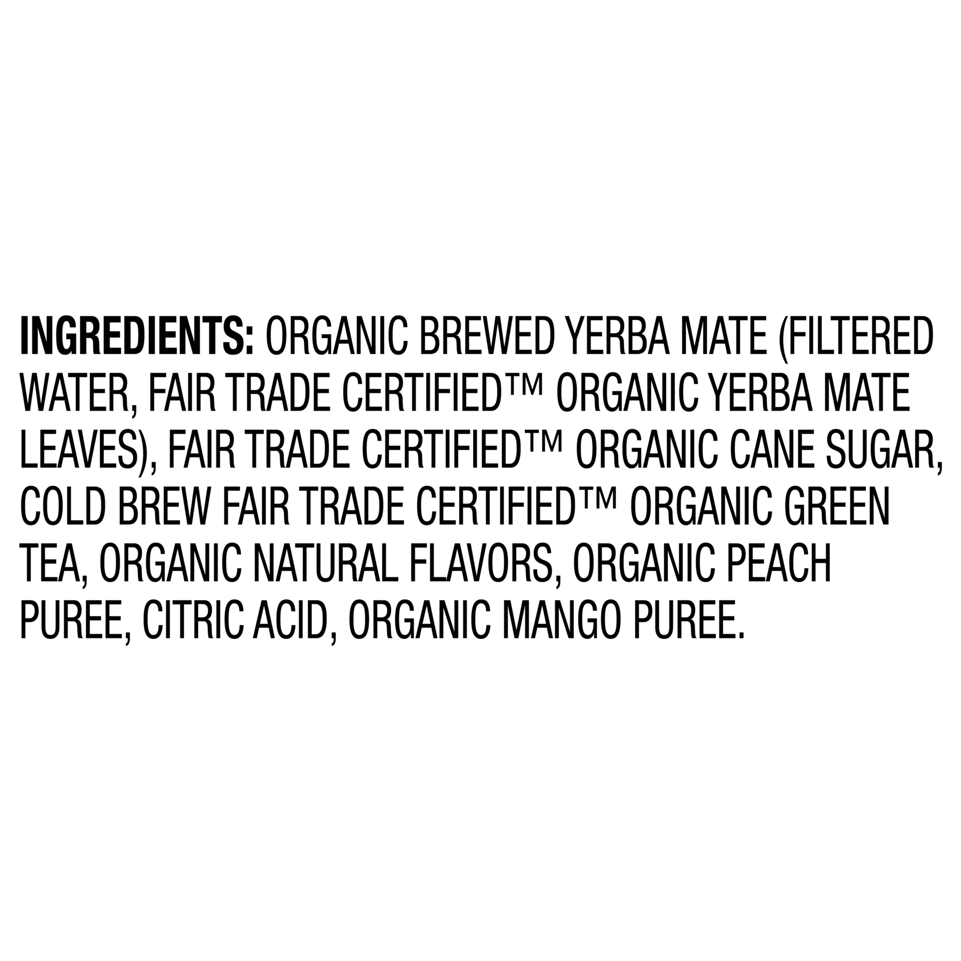 slide 5 of 5, Honest Yerba Mate Peach Mango Can- 15.50 fl oz, 15.50 fl oz