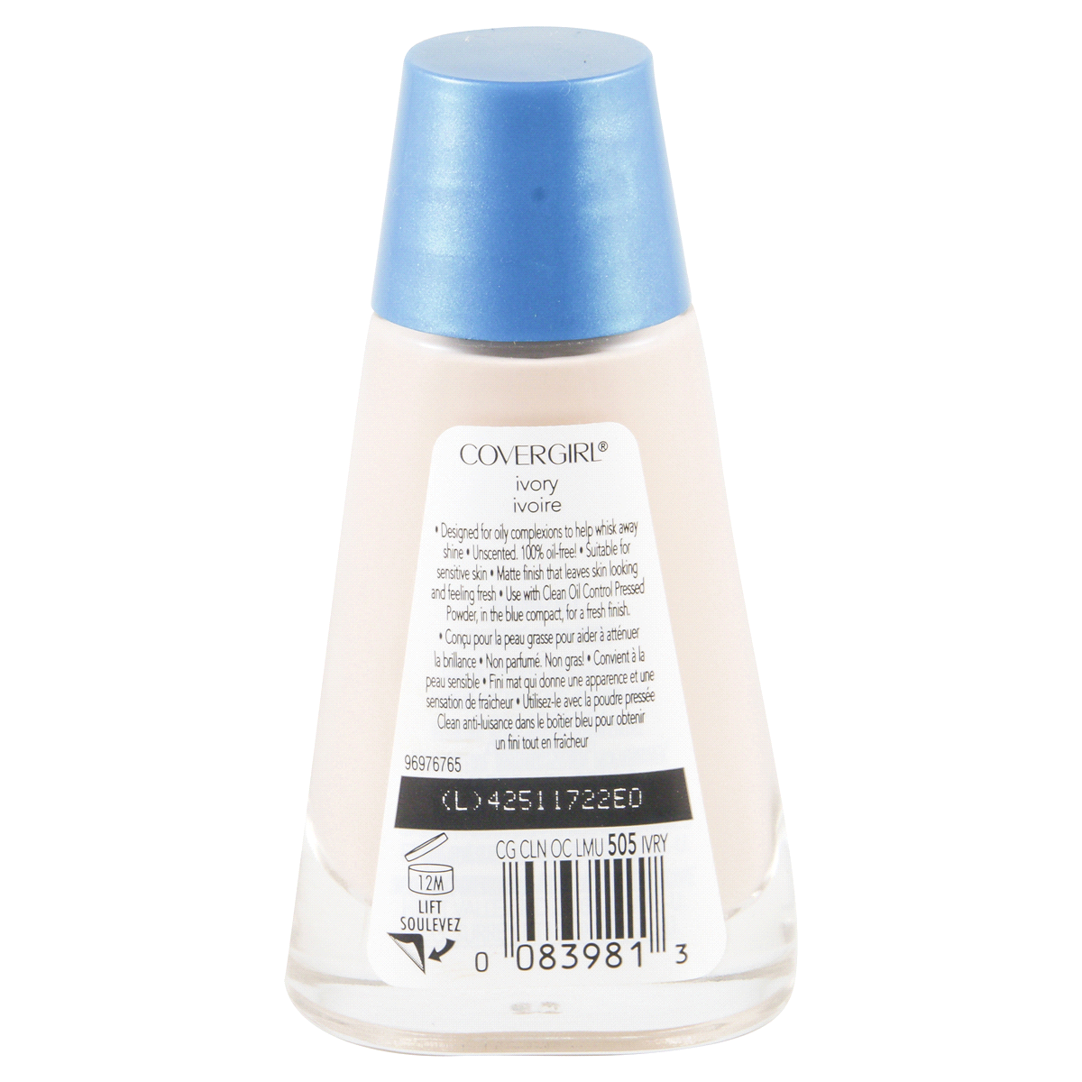 slide 3 of 4, Covergirl Clean Matte Liquid Foundation, Ivory, 1 ct