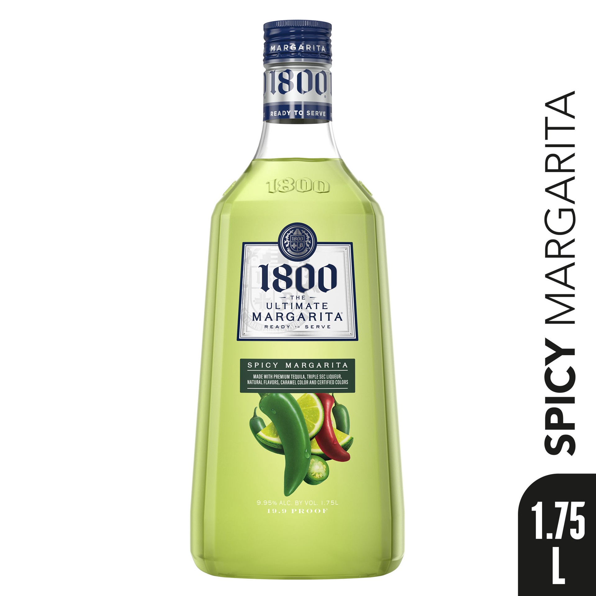 slide 5 of 5, 1800 The Ultimate Margarita Spicy Ready to Drink Cocktail - 1.75 L, 1.75 liter