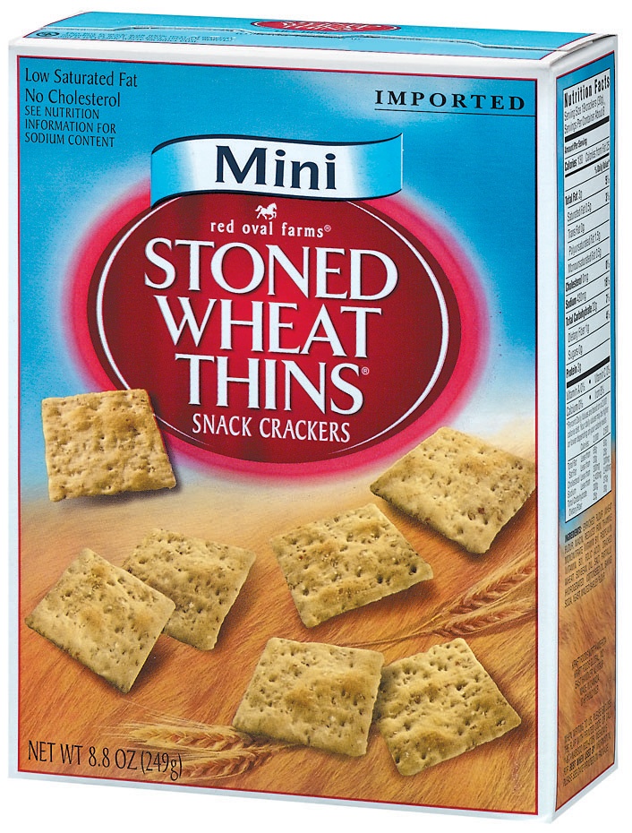 slide 3 of 3, Red Oval Farms Mini Stoned Wheat Thins Crackers, 8.8 oz