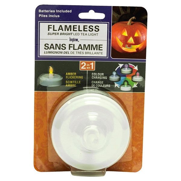 slide 1 of 1, Inglow Flameless Jumbo Color Changing Tea Light Candle, 1 ct