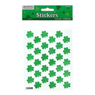 slide 1 of 1, Amscan St.&nbsp;Patrick's Day Shamrock Stickers, 1 ct