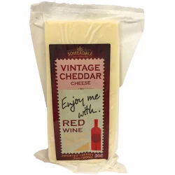 Somerdale Vintage Cheddar Cheese - Enjoy Me With Red Wine