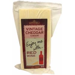 Somerdale Vintage Cheddar Cheese - Enjoy Me With Red Wine