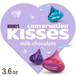 Hershey's Kisses Milk Chocolate Valentine's Candy Gift Box, 3.6 oz