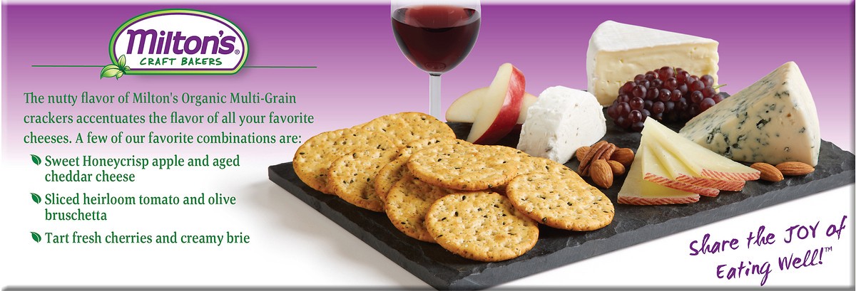 slide 3 of 7, Milton'S Craft Bakers Multi-Grain Organic Gourmet Crackers - 6 Oz, 6 oz