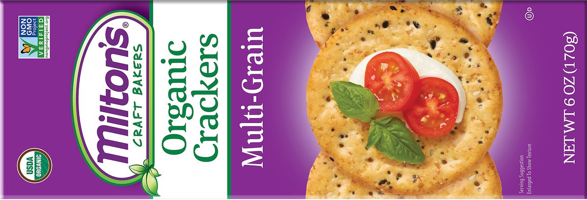 slide 5 of 7, Milton'S Craft Bakers Multi-Grain Organic Gourmet Crackers - 6 Oz, 6 oz