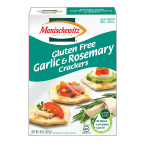 slide 1 of 1, Manischewitz Gluten Free Garlic And Rosemary Crackers, 8 oz